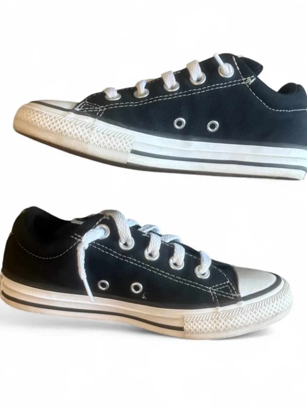 Converse Black and White Kids Low Top Sneakers